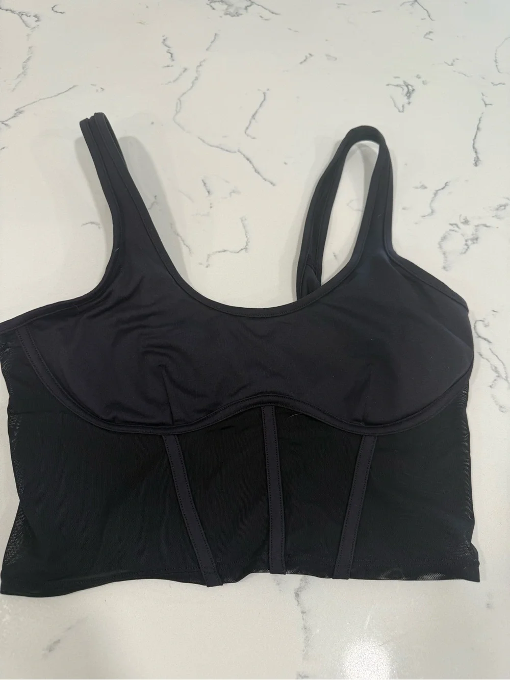 ALO Yoga Black Longline Support Bralette